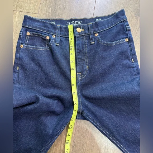 J. Crew Slim Demi Boot Jean In Dark Rinse Wash Size 26 - Picture 10 of 11